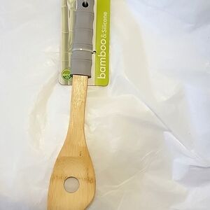 🍎 Nwt Bamboo & Silicone Slotted Spatula Eco Life